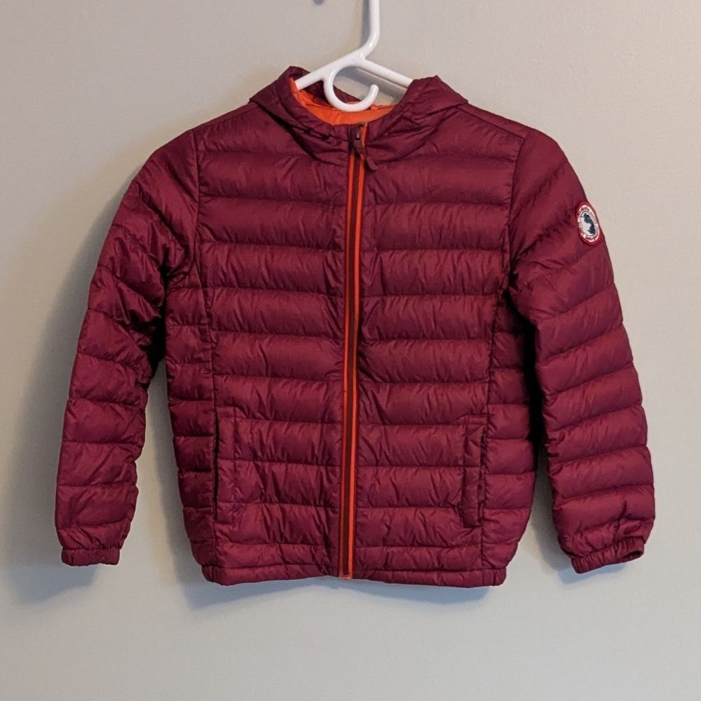 Rokka&Rolla Kids Burgundy Maroon Orange Down Puffer Jacket - Size Medium (6–7)